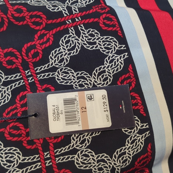 NWT Tommy Hilfiger Red White Blue Nautical Coastal Patriotic 4th Of July Dress - Picture 3 of 9